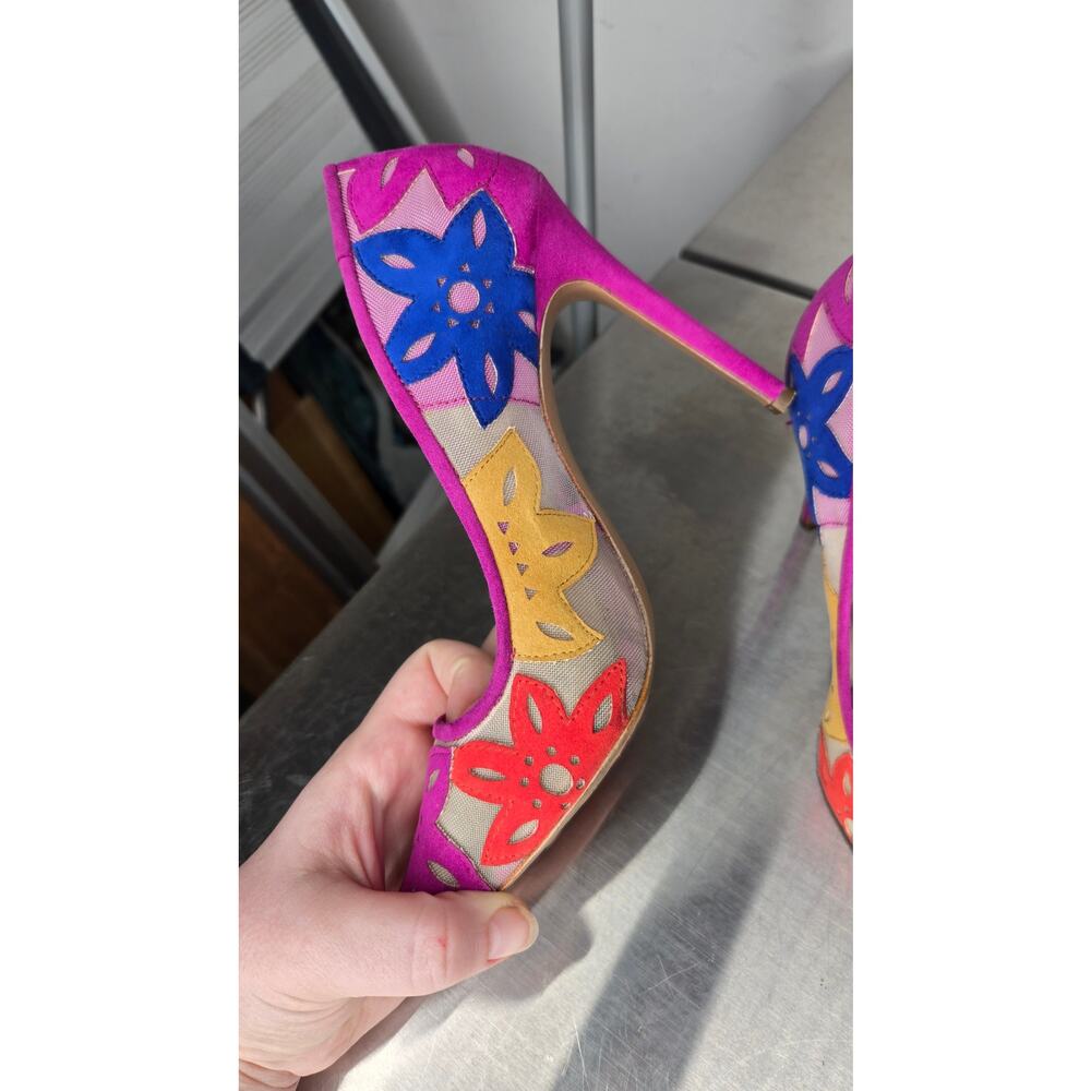 JESSICA SIMPSON Perie Floral Cut Out Pumps Size 7.5 - Picture 6 of 11